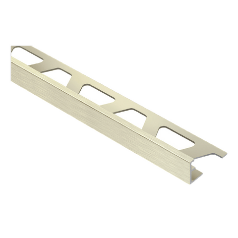 Schlüter Trendline JOLLY Edge Tile Trim in Brushed Brass Anodised Aluminium