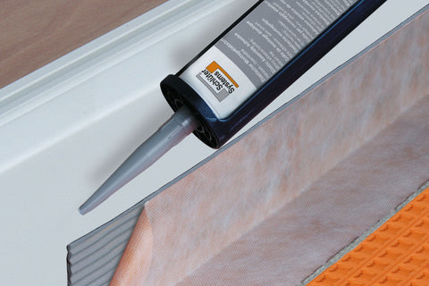 Schluter KERDI Fix adhesive sealant application