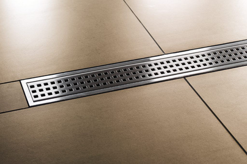 Schluter KERDI LINE V Vertical Linear Drain in between floor tiles