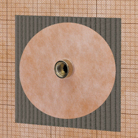 Schluter Kerdi KM Waterproof Pipe Collar on a wall around a pipe