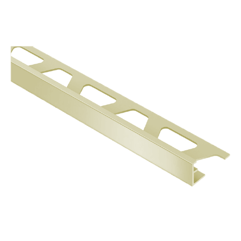 Schlüter Trendline JOLLY Edge Tile Trim - Anodised Aluminium, Polished Brass
