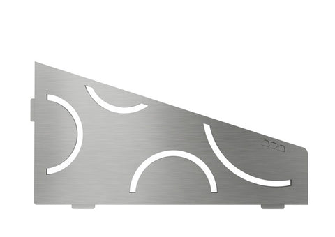 Schluter SHELF-E-S3-EB Wall Corner Shelf - CURVE, Brushed Stainless Steel, 295x154mm