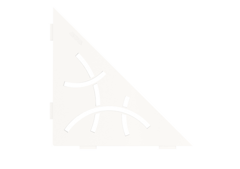 Schluter SHELF-E-S1 Triangular Corner - CURVE, Coated Aluminium, 210x210mm