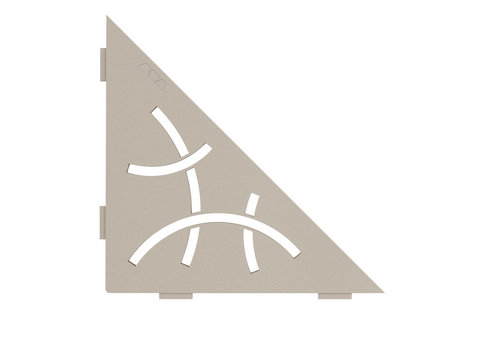 Schluter SHELF-E-S1 Triangular Corner - CURVE, Coated Aluminium, 210x210mm