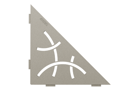 Schluter SHELF-E-S1 Triangular Corner - CURVE, Coated Aluminium, 210x210mm