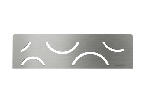 Schluter SHELF-N-S1-EB Shower Niche Shelf - CURVE, Brushed Stainless Steel, 300x87mm