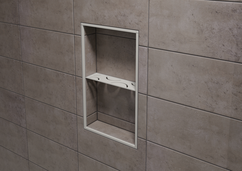 Schluter SHELF-N-S1-EB Shower Niche Shelf - CURVE, Coated Aluminium, 300x87mm