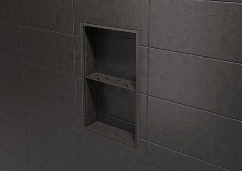 Schluter SHELF-N-S1-EB Shower Niche Shelf - CURVE, Coated Aluminium, 300x87mm