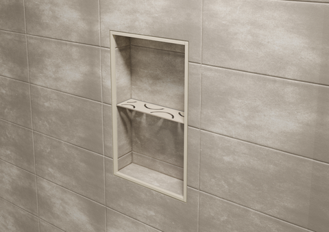Schluter SHELF-N-S1-EB Shower Niche Shelf - CURVE, Coated Aluminium, 300x87mm