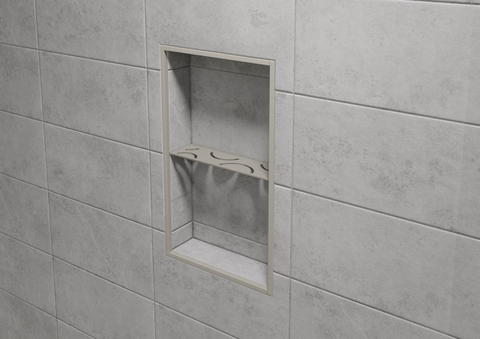 Schluter SHELF-N-S1-EB Shower Niche Shelf - CURVE, Coated Aluminium, 300x87mm
