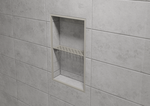 Schluter SHELF-N-S1-EB Shower Niche Shelf - FLORAL, Coated Aluminium, 300x87mm