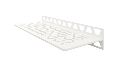 Schluter SHELF-W-S1 Shower Wall Floating Shelf - FLORAL, Coated Aluminium, 300x115mm