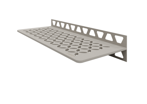 Schluter SHELF-W-S1 Shower Wall Floating Shelf - FLORAL, Coated Aluminium, 300x115mm