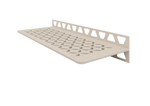Schluter SHELF-W-S1 Shower Wall Floating Shelf - FLORAL, Coated Aluminium, 300x115mm