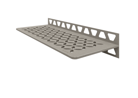 Schluter SHELF-W-S1 Shower Wall Floating Shelf - FLORAL, Coated Aluminium, 300x115mm
