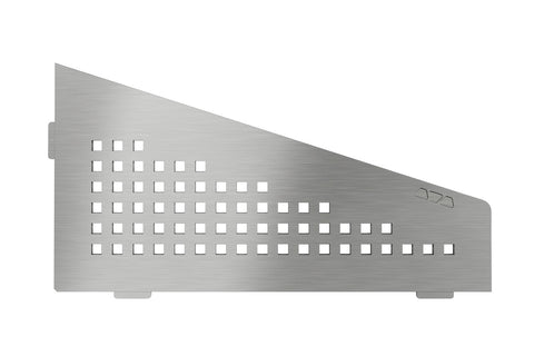 Schluter SHELF-E-S3-EB Wall Corner Shelf - SQUARE Design, Brushed Stainless Steel, 295x154mm