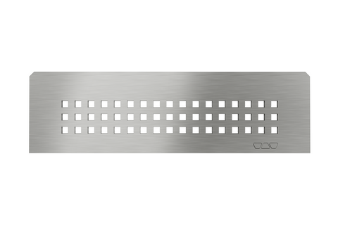 Schluter SHELF-N-S1-EB Shower Niche Shelf - SQUARE Design, Brushed Stainless Steel, 300x87mm