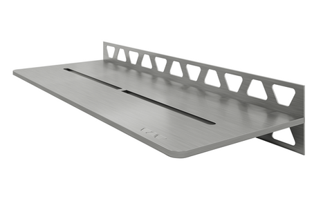 Schluter SHELF-W-S1-EB Shower Wall Floating Shelf - PURE, Brushed Stainless Steel, 300x115mm