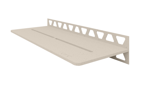 Schluter SHELF-W-S1 Shower Wall Floating Shelf - PURE, Coated Aluminium, 300x115mm
