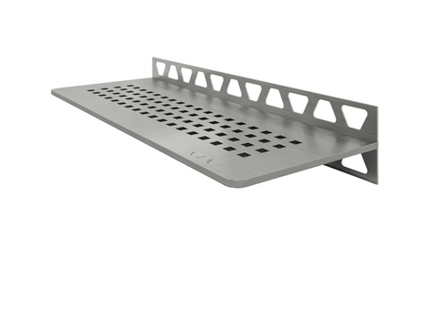 Schluter SHELF-W-S1-EB Shower Wall Floating Shelf - SQUARE, Brushed Stainless Steel, 300x115mm