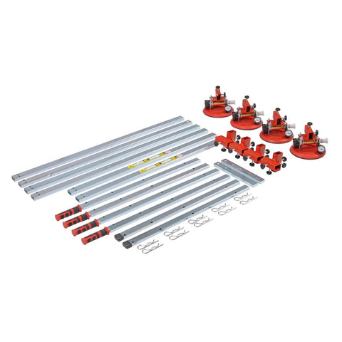 Components of the Montolit Superlift tile lifting system for large format tiles