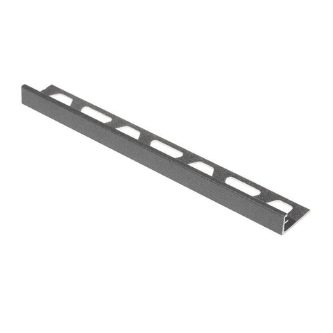 Schlüter Trendline JOLLY-AC TSDA Edge Tile Trim - Textured Natural Dark Anthracite, Coated Aluminium