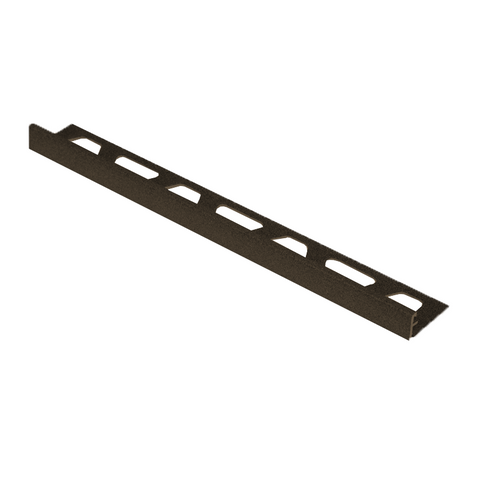 Schlüter Trendline JOLLY-AC TSOB Edge Tile Trim - Textured Natural Bronze, Coated Aluminium
