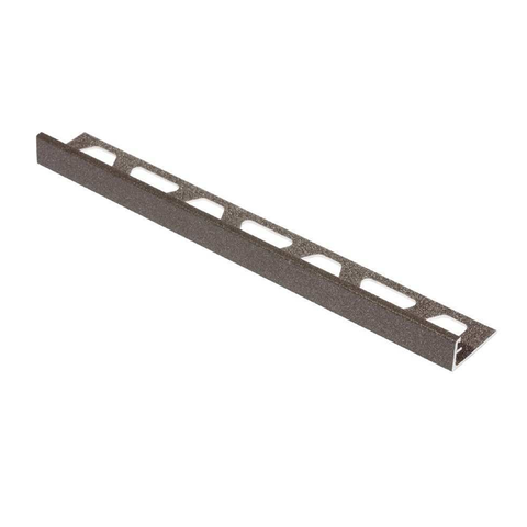 Schlüter Trendline JOLLY-TSLA Edge Tile Trim - Textured Natural Light Anthracite, Coated Aluminium