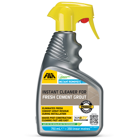 Instant cleaner for fresh concrete grouting