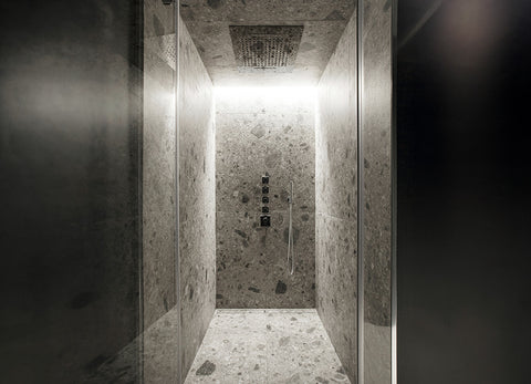 Inalco Iseo Gris tiles in shower