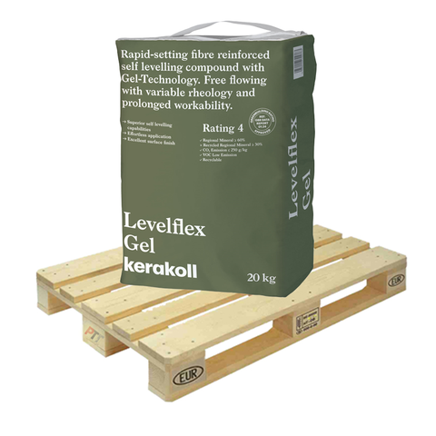 Kerakoll Keratech LevelFlex Gel Self Levelling Compound on a pallet