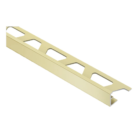 Schlüter Trendline JOLLY Edge Tile Trim - Anodised Aluminium, Matte Brass