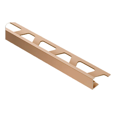 Schlüter Trendline JOLLY Edge Tile Trim - Anodised Aluminium, Matte Copper/Bronze