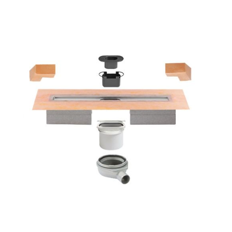 Components of Schluter KERDI LINE H 50 G2 Linear Drain Kit