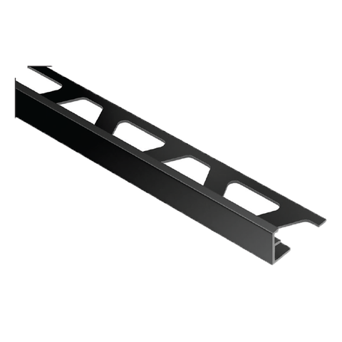 Schlüter Trendline JOLLY Edge Tile Trim - Anodised Aluminium, Polished Chrome Black