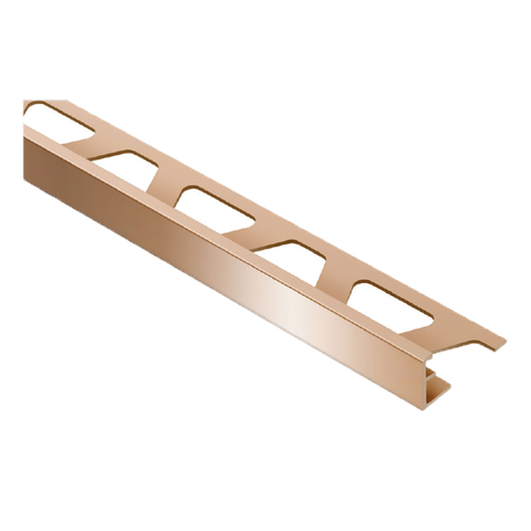Schlüter Trendline JOLLY Edge Tile Trim - Anodised Aluminium, Polished Copper/Bronze