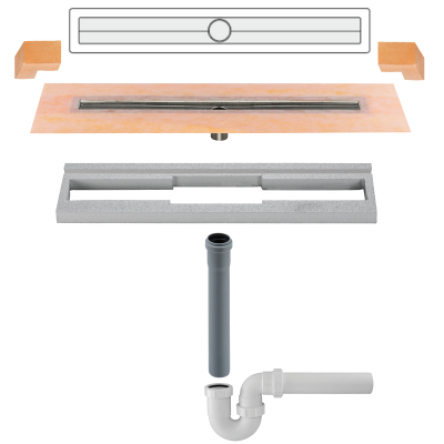 Schlüter-KERDI-LINE-V  Drain Set