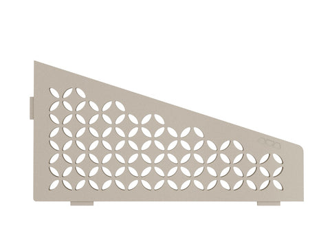 Schluter SHELF-E-S3 Wall Corner Shelf - FLORAL Design, Coated Aluminium, 295x154mm