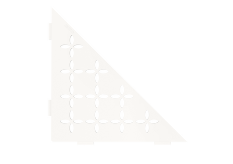 Schluter SHELF-E-S1-AC Triangular Corner - FLORAL, Coated Aluminium, 210x210mm