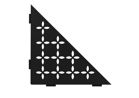 Schluter SHELF-E-S1-AC Triangular Corner - FLORAL, Coated Aluminium, 210x210mm