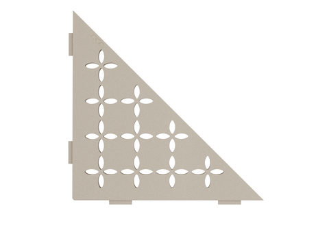 Schluter SHELF-E-S1-AC Triangular Corner - FLORAL, Coated Aluminium, 210x210mm