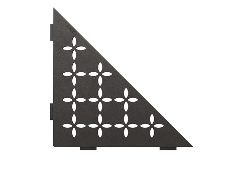 Schluter SHELF-E-S1-AC Triangular Corner - FLORAL, Coated Aluminium, 210x210mm
