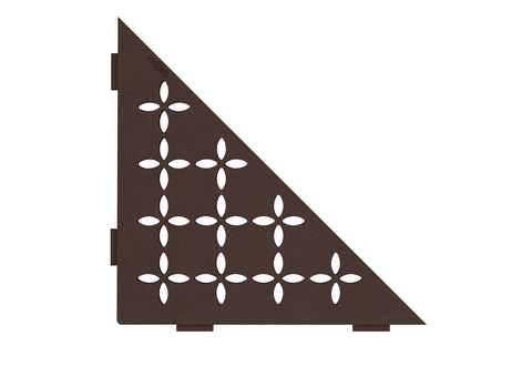 Schluter SHELF-E-S1-AC Triangular Corner - FLORAL, Coated Aluminium, 210x210mm