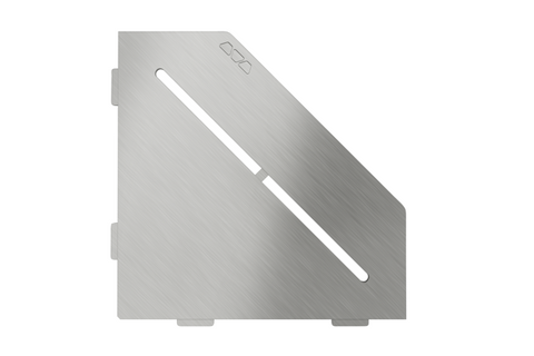 Schluter SHELF-E-S2 Pentagon Shelf - PURE, Brushed Stainless Steel, 195x195mm