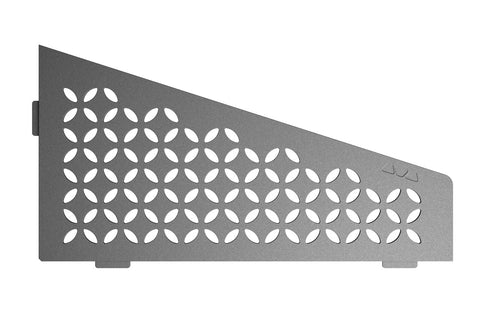 Schluter SHELF-E-S3 Wall Corner Shelf - FLORAL Design, Coated Aluminium, 295x154mm